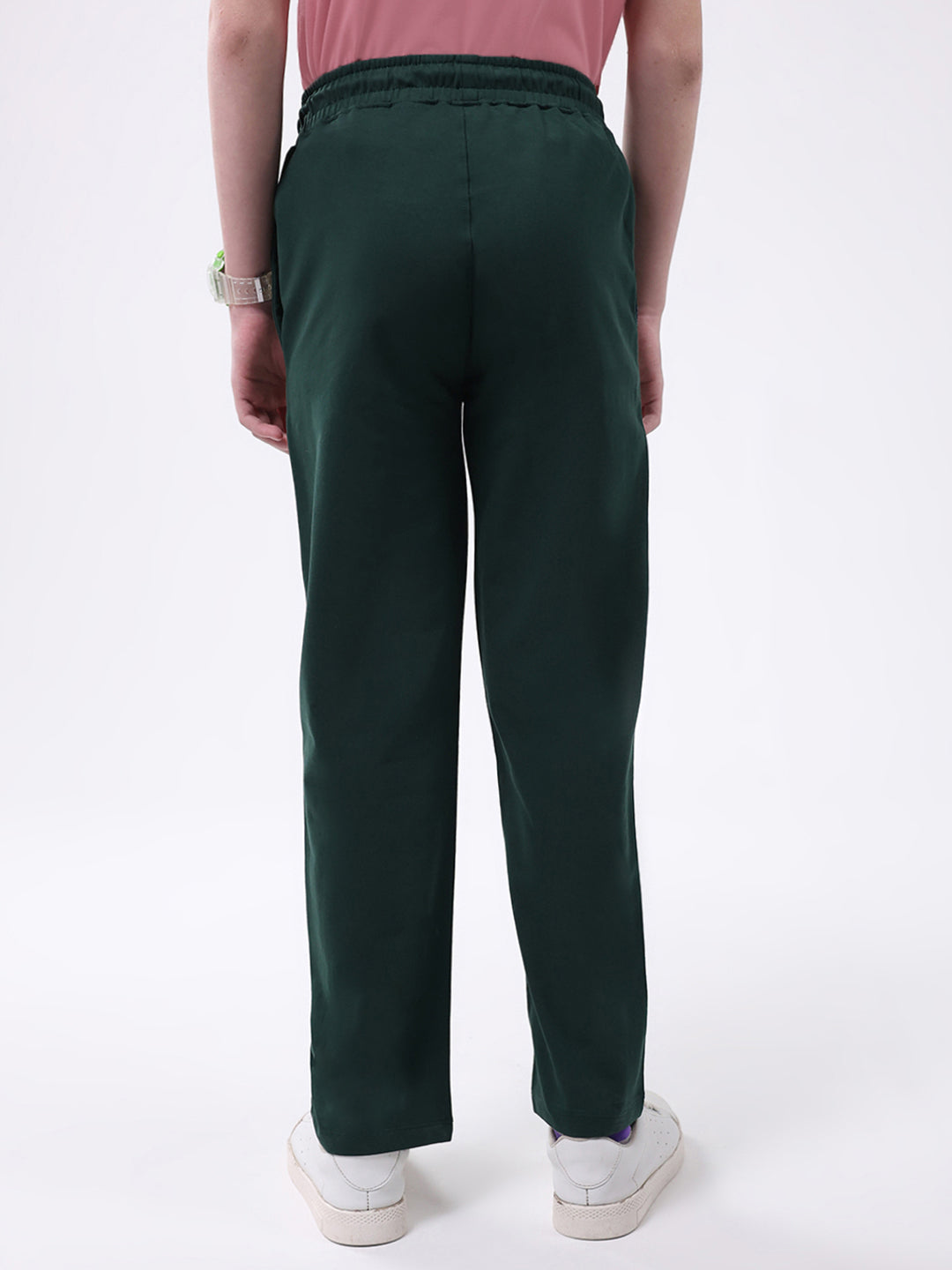 Boys Green Printed Regular Fit Lower