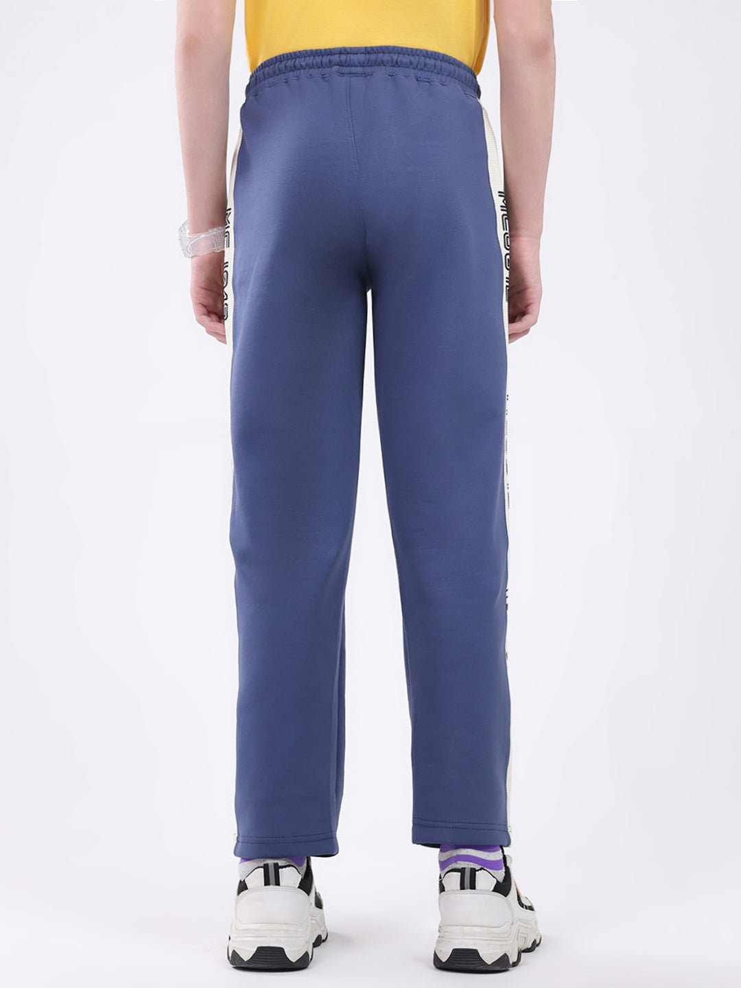 Boys Blue Printed Regular Fit Lower