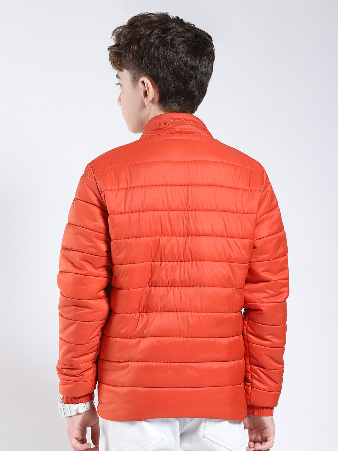 Boys Rust Printed Collar Full Sleeve Boys Jacket