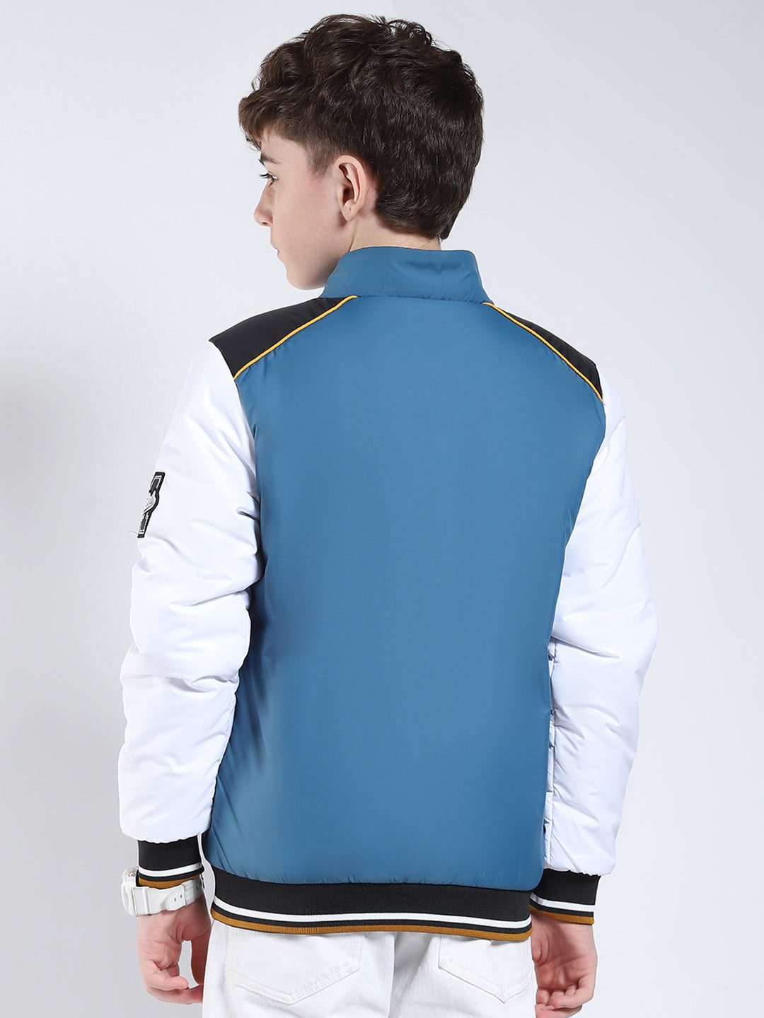 Boys Blue Printed Collar Full Sleeve Boys Jacket