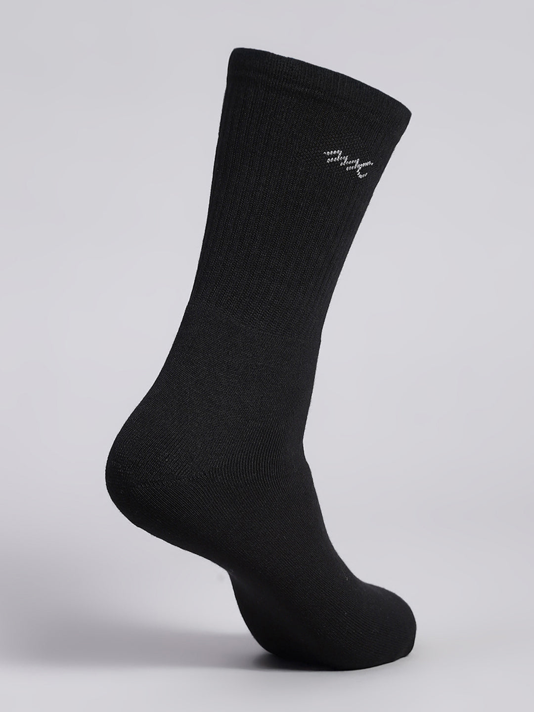 Men Cotton Blend Solid Calf Length Socks (Pack of 3)