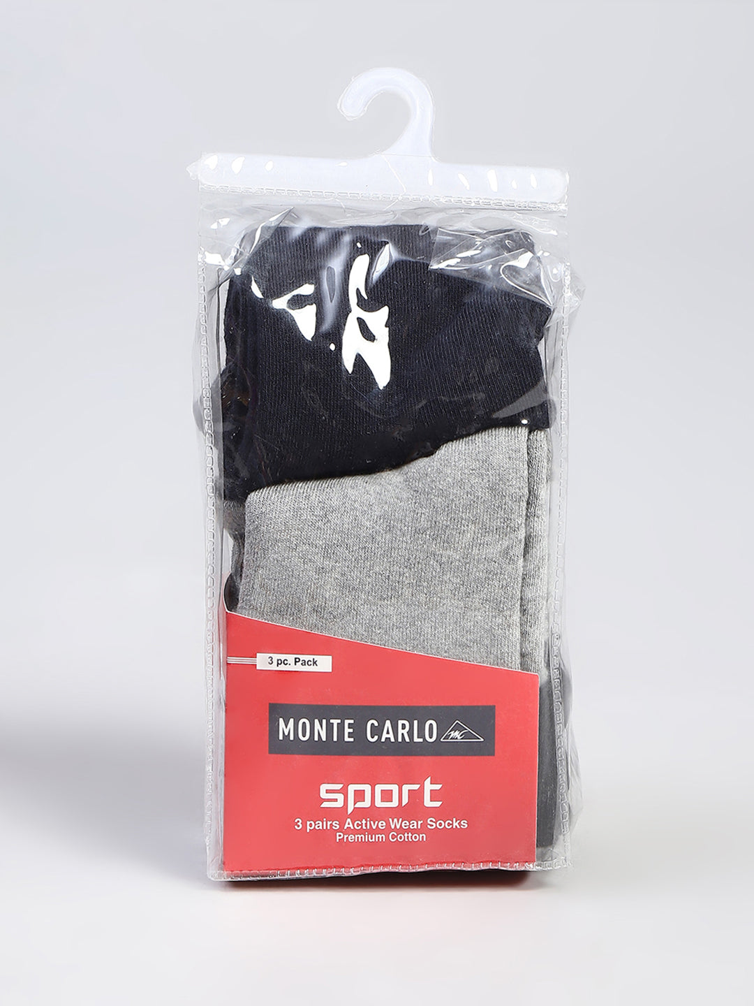 Men Cotton Blend Solid Calf Length Socks (Pack of 3)