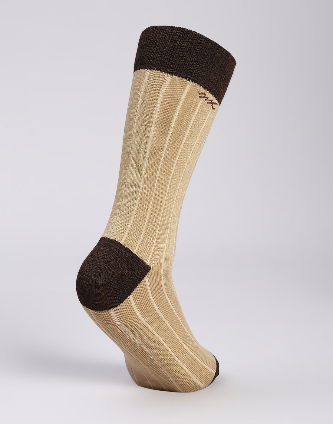 Men Cotton Blend Self Design Calf Length Socks (1 Pair)