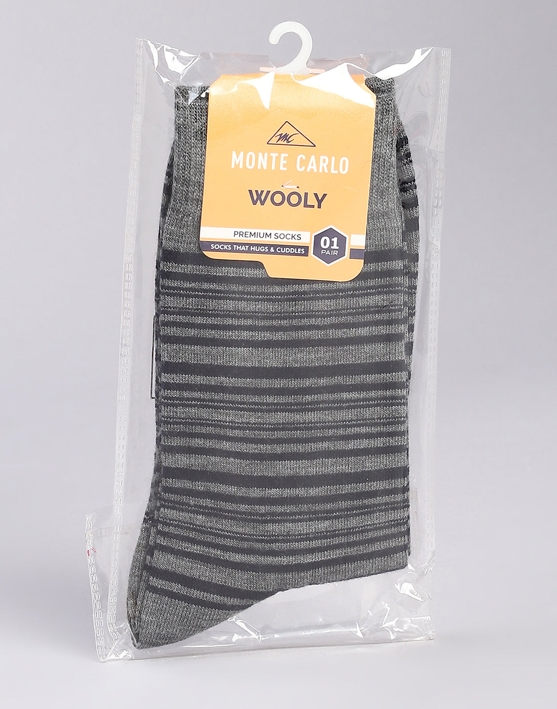 Men Cotton Blend Self Design Calf Length Socks (1 Pair)