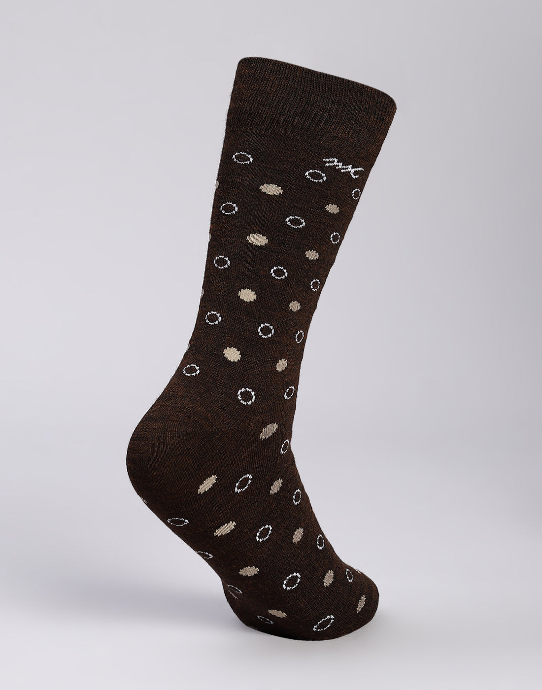 Men Cotton Blend Self Design Calf Length Socks (1 Pair)