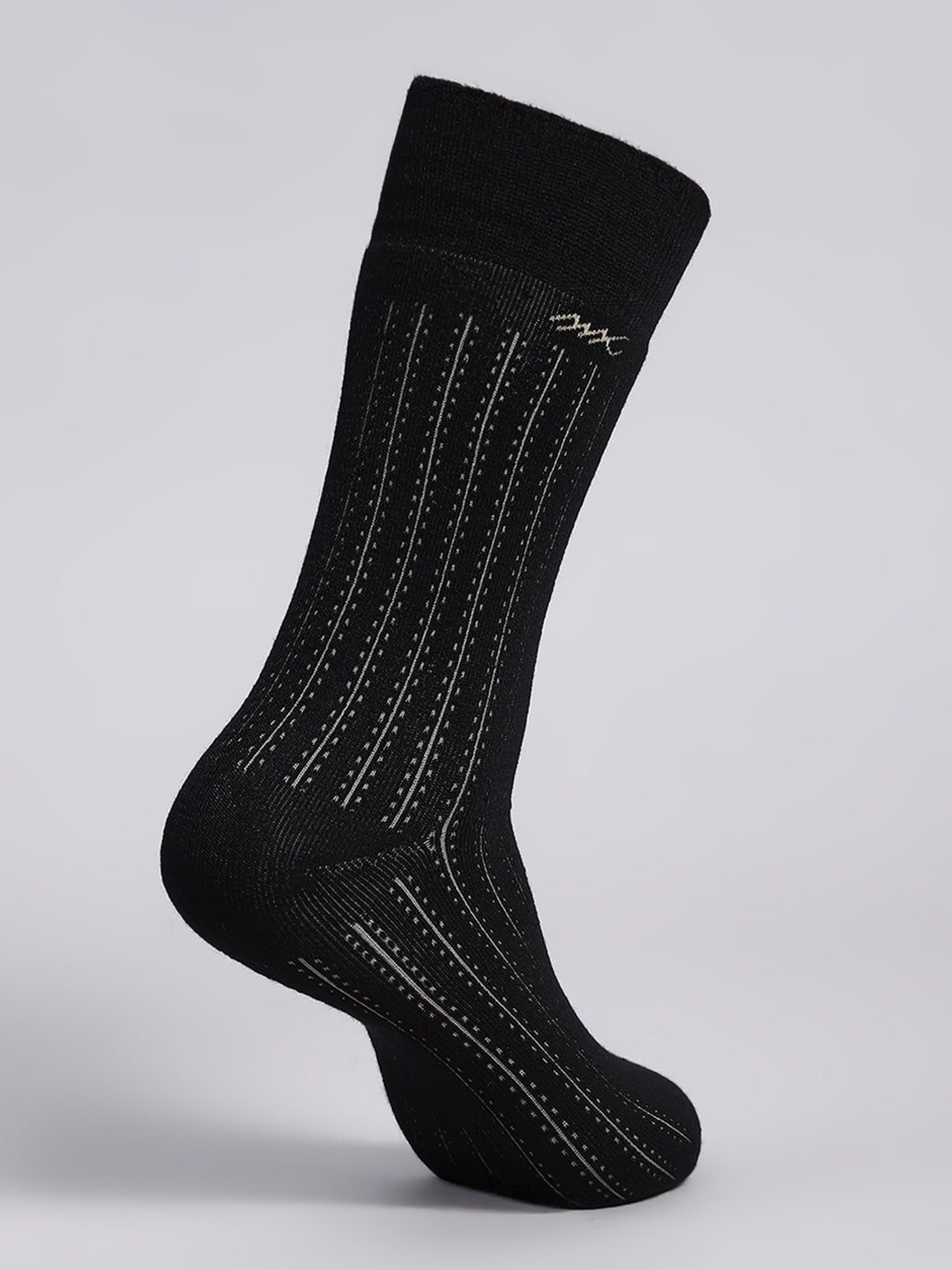 Men Wool blend Self Design Calf Length Socks (Pack of 2)