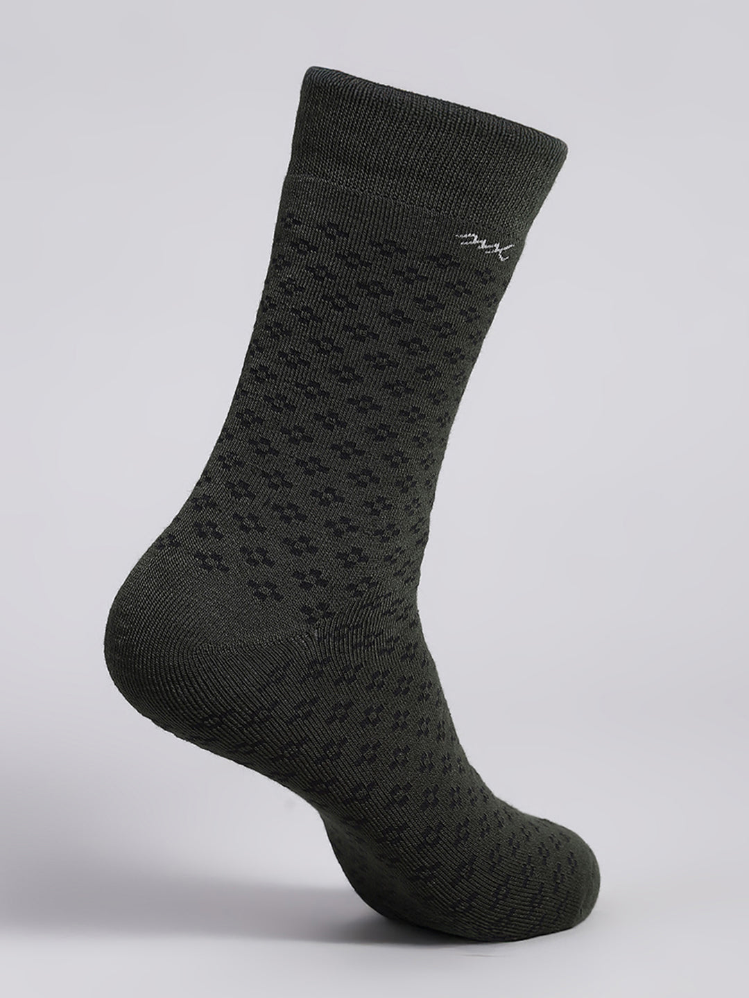 Men Wool blend Self Design Calf Length Socks (Pack of 2)