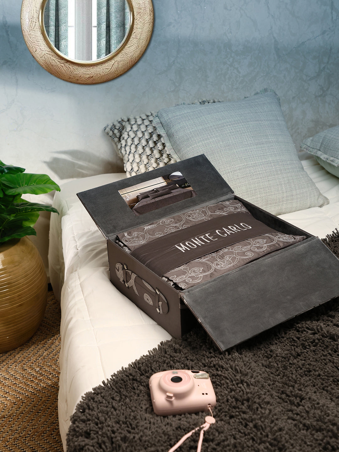 400 TC Cotton King Size Luxury 10 Pc Bedding Set (Matrix)