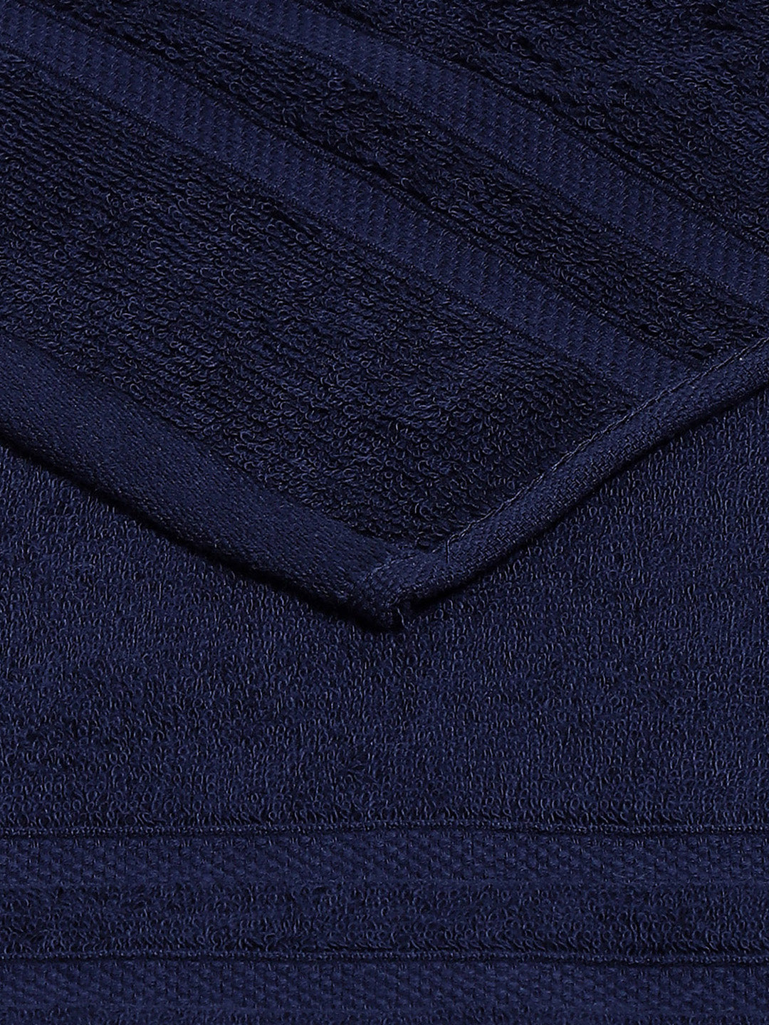 Navy Blue Cotton 525 GSM Hand Towels (Pack of 2)