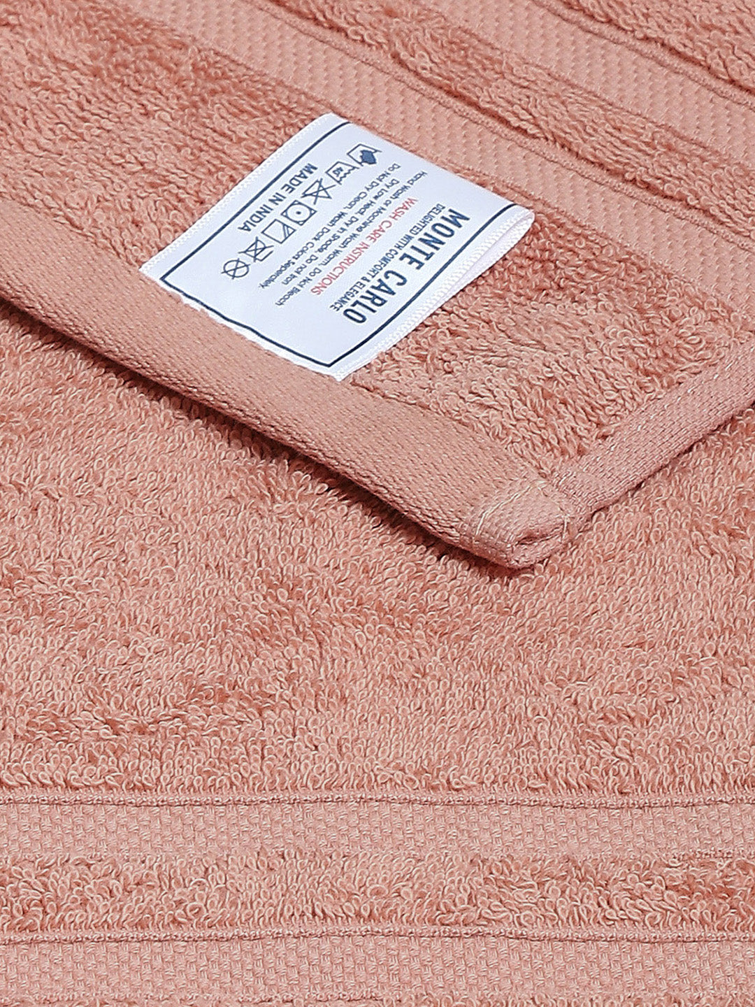 Peach Cotton 525 GSM Hand Towels (Pack of 2)