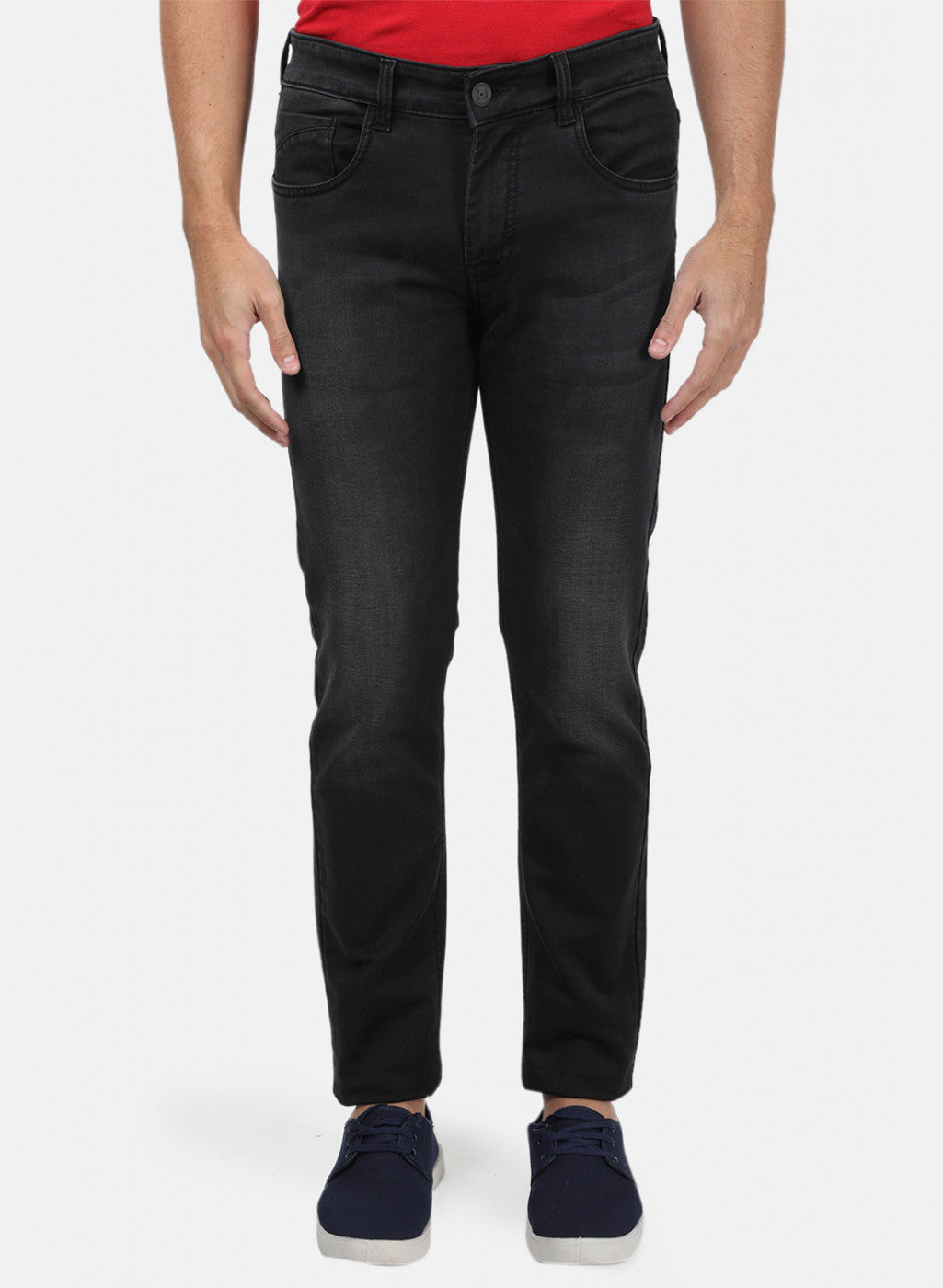 Men Black Normal Wash Denims