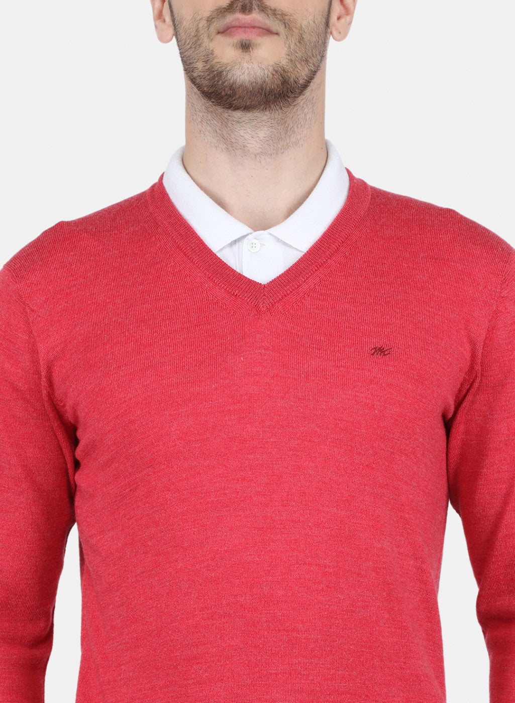 Men Brown Solid Pullover