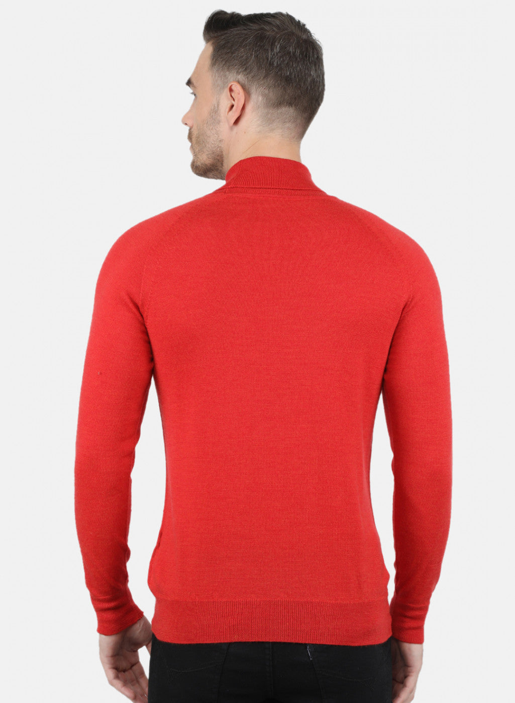 Men Red Solid Pullover