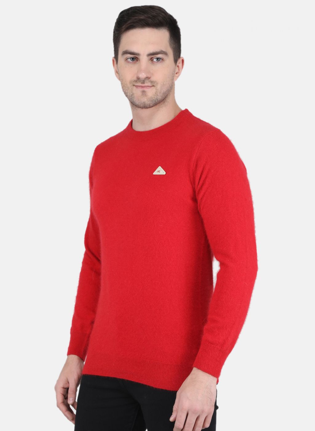 Men Red Solid Pullover