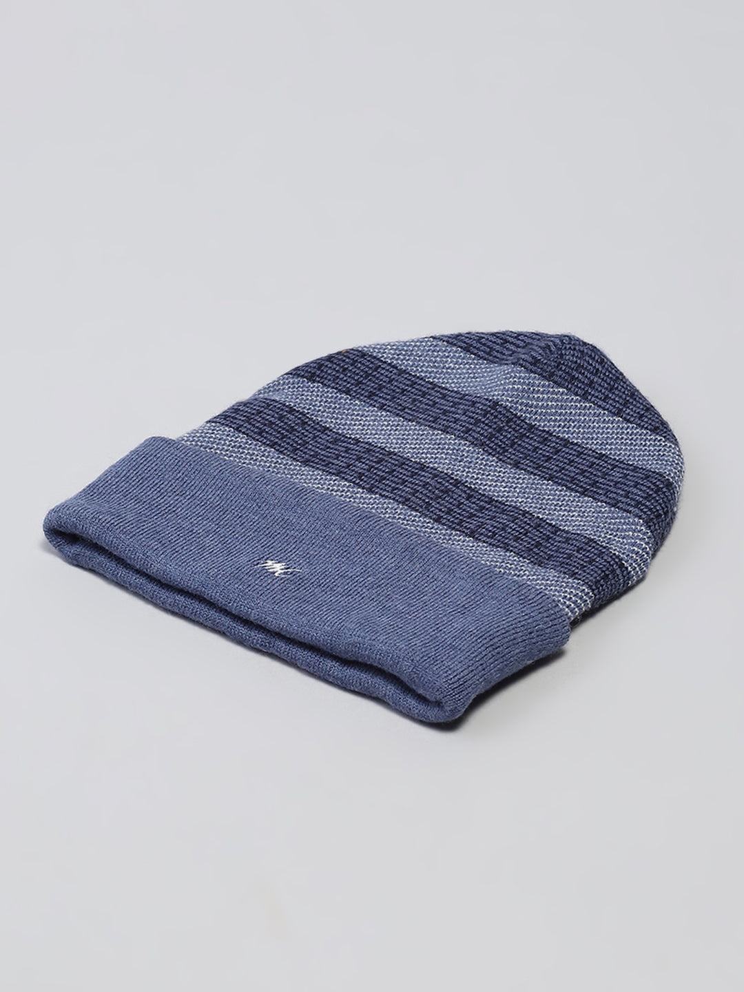 Men Blue Self Design Cap