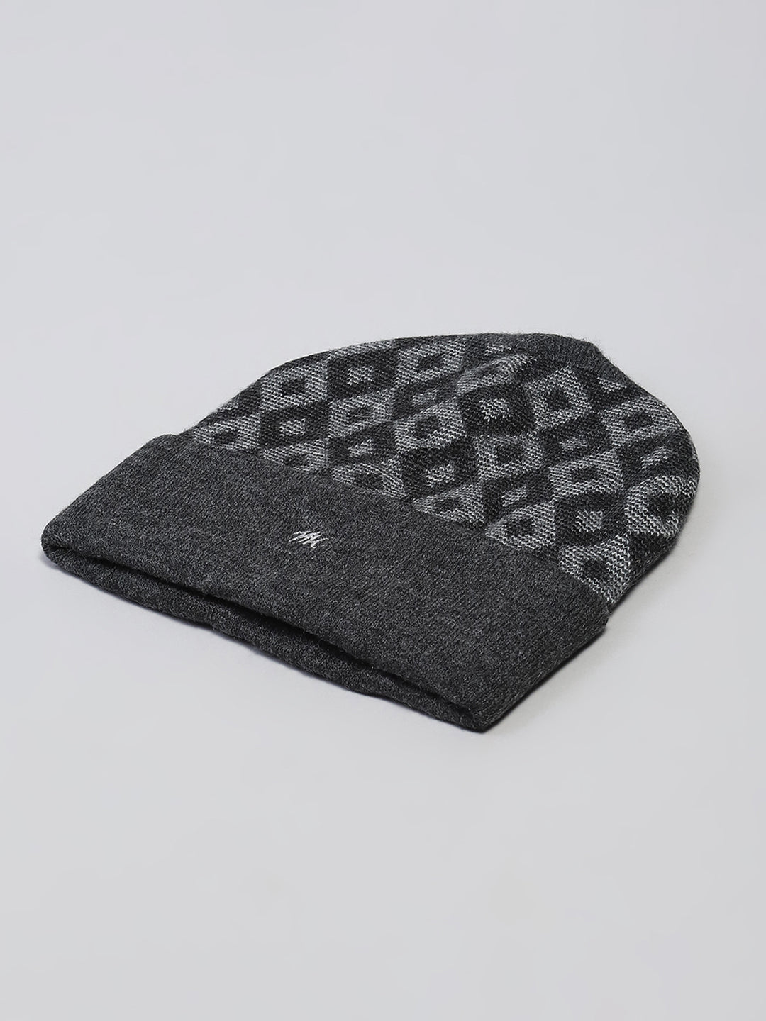 Men Grey Self Design Cap