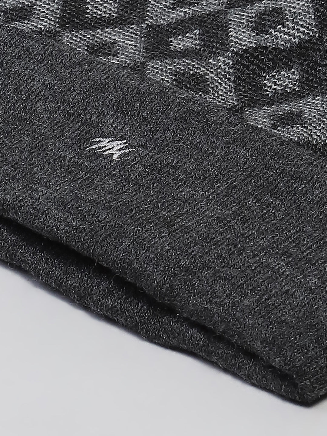 Men Grey Self Design Cap