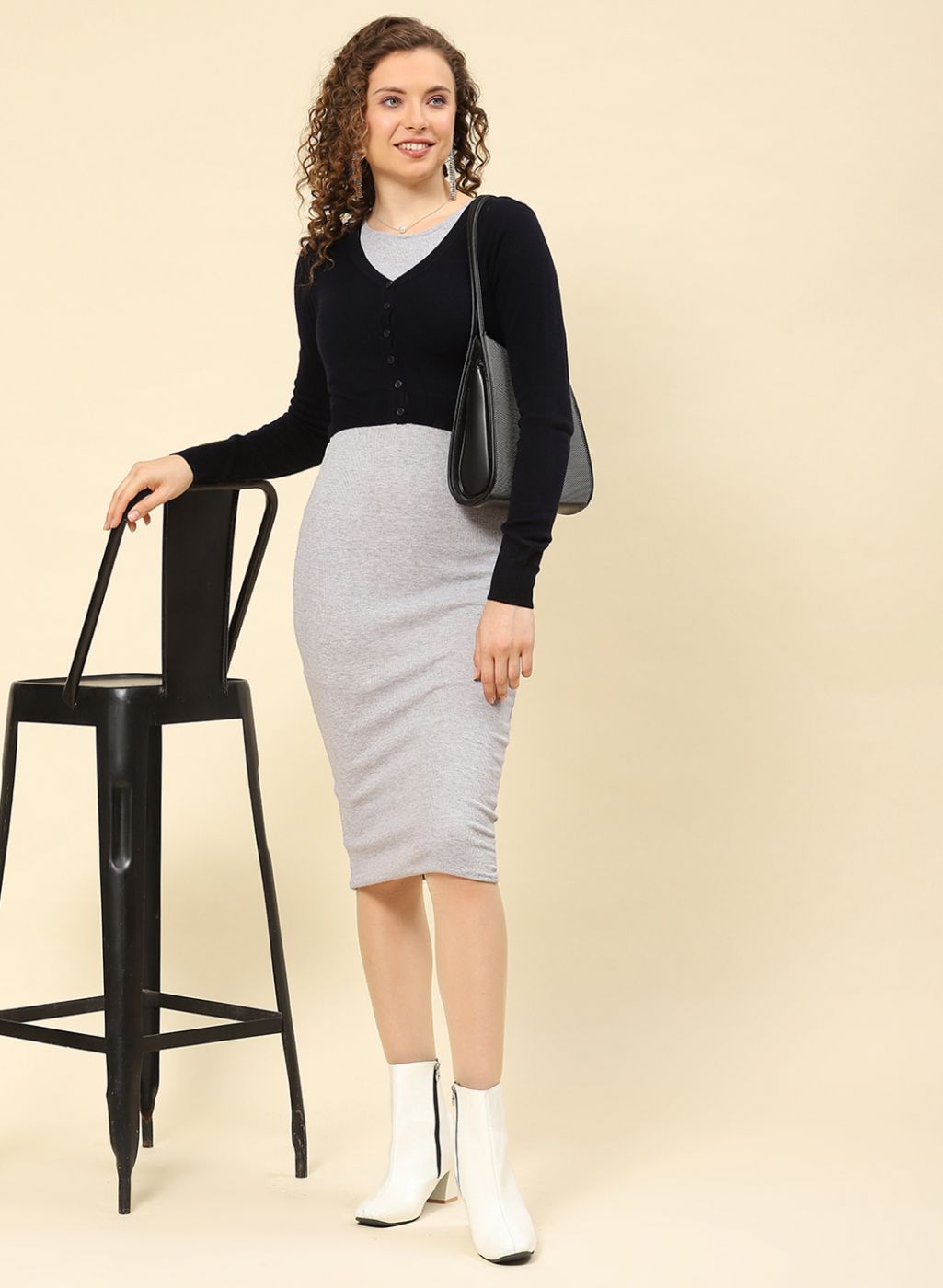 Women Olive Solid Blend wool Blouse