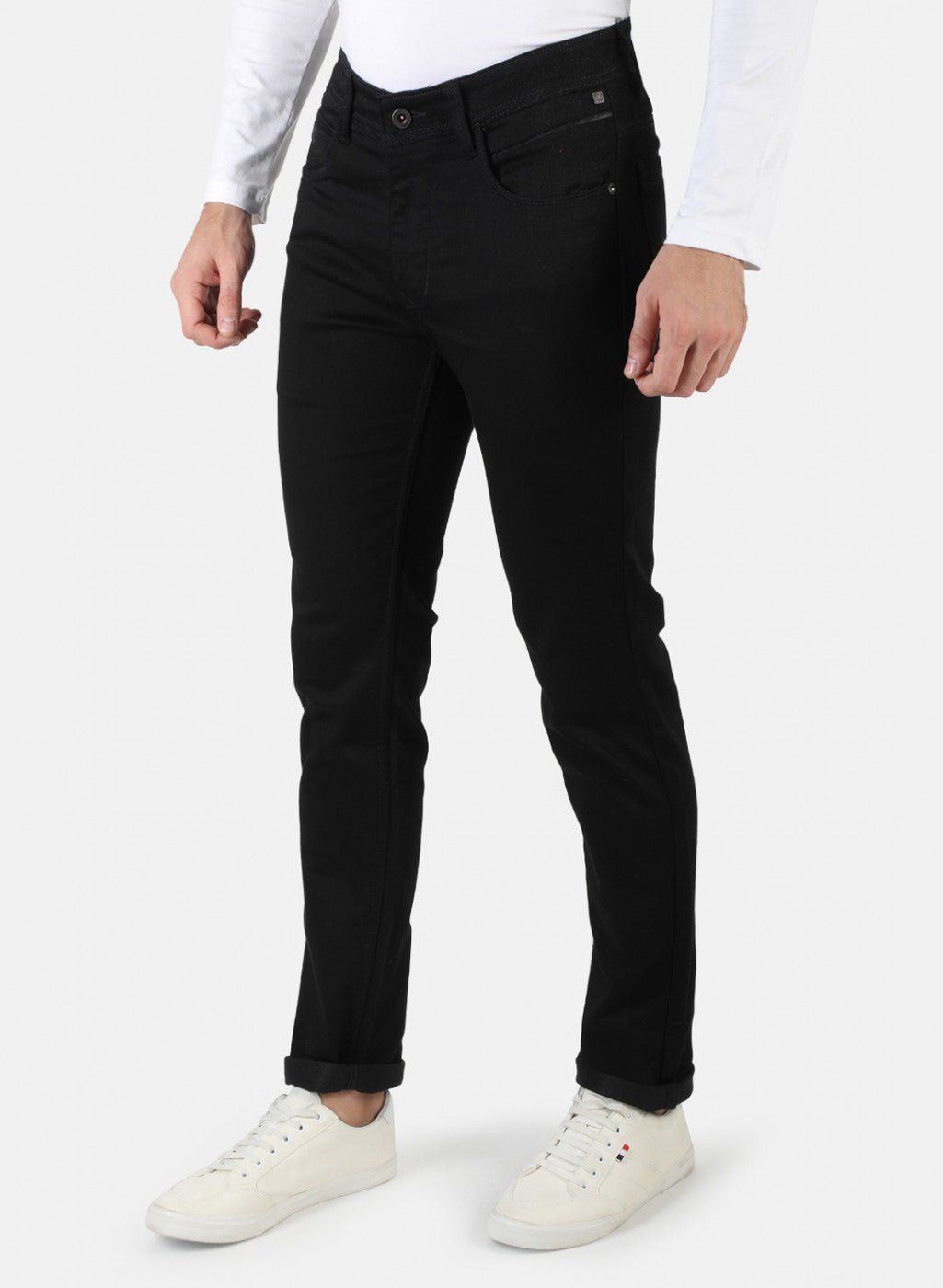 Men Black Narrow Fit Denim