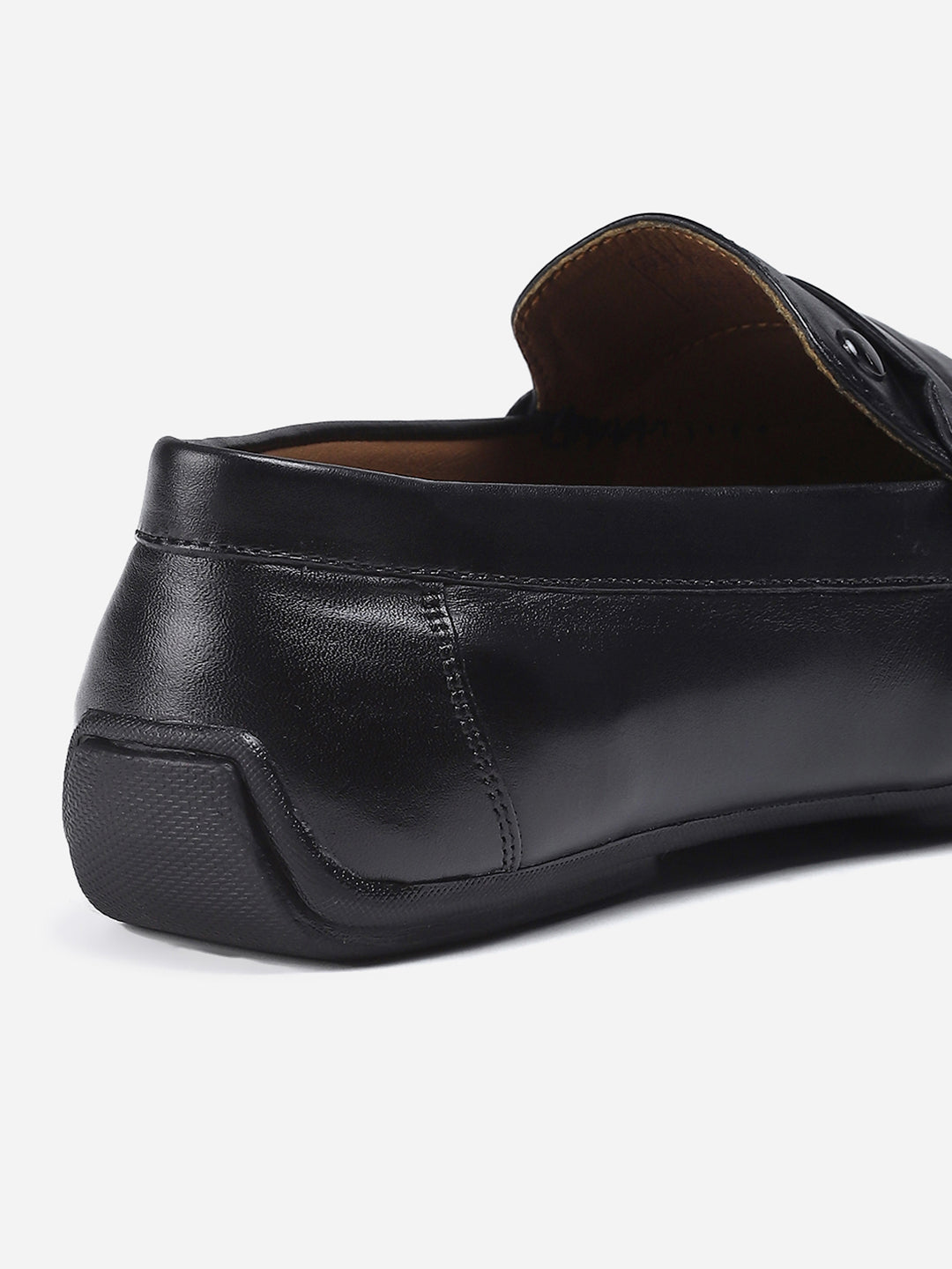 Men Black Slip on Genuine Leather Loafers