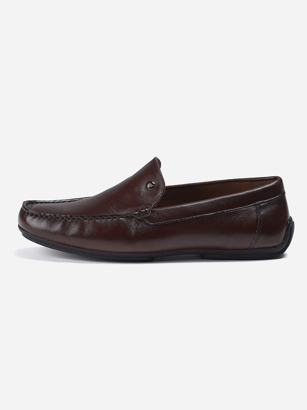 Men Brown Slip on Genuine Leather Loafers