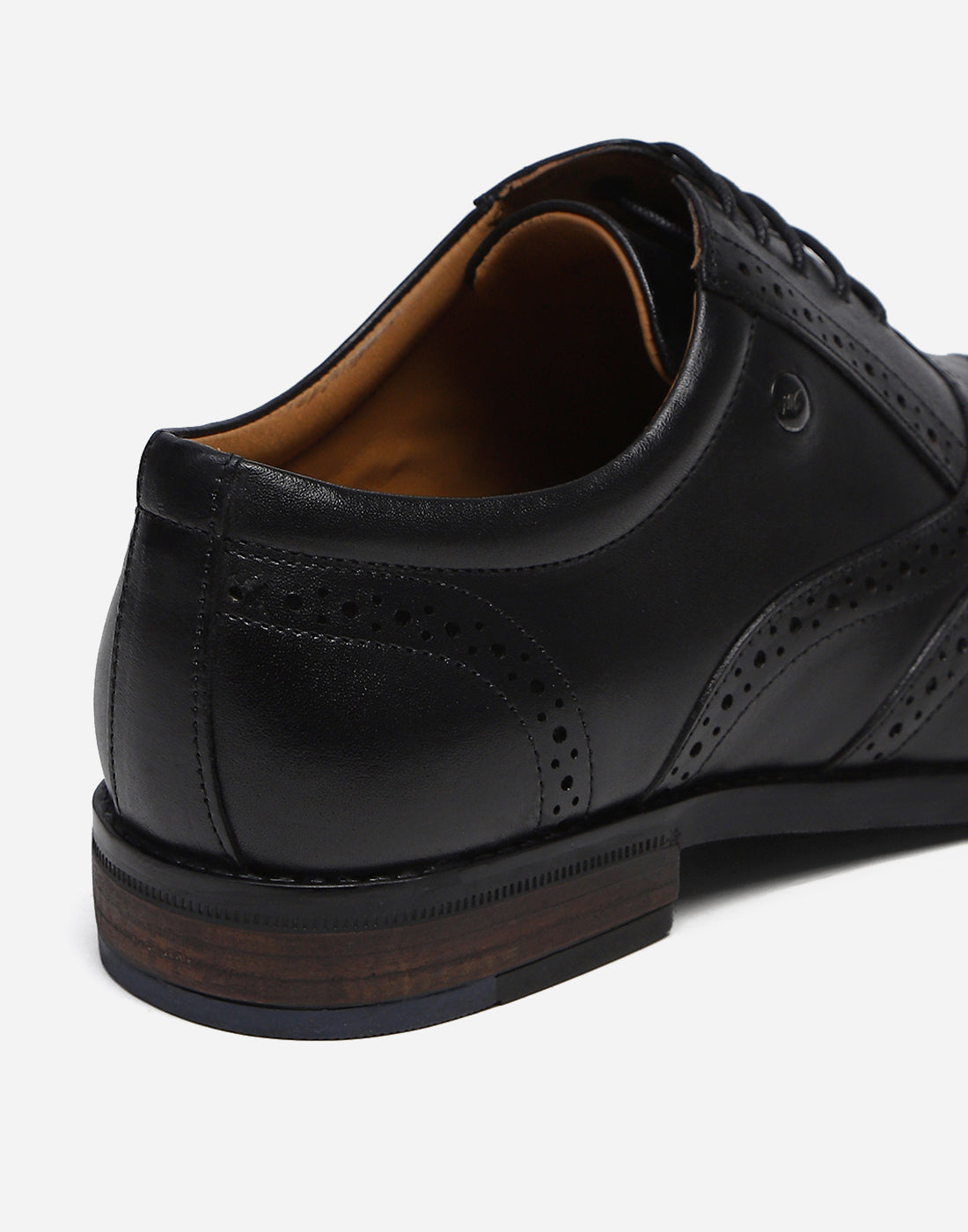 Men Black Lace Up Genuine Leather Formal Brogues