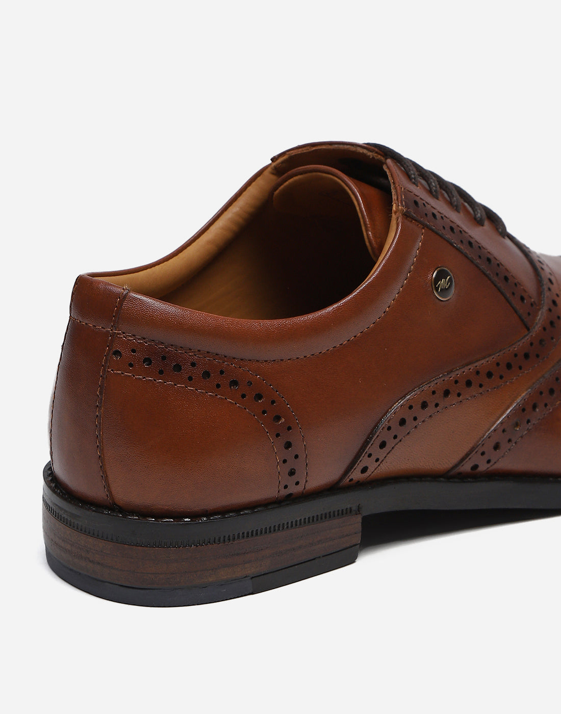 Men Tan Lace Up Genuine Leather Formal Brogues