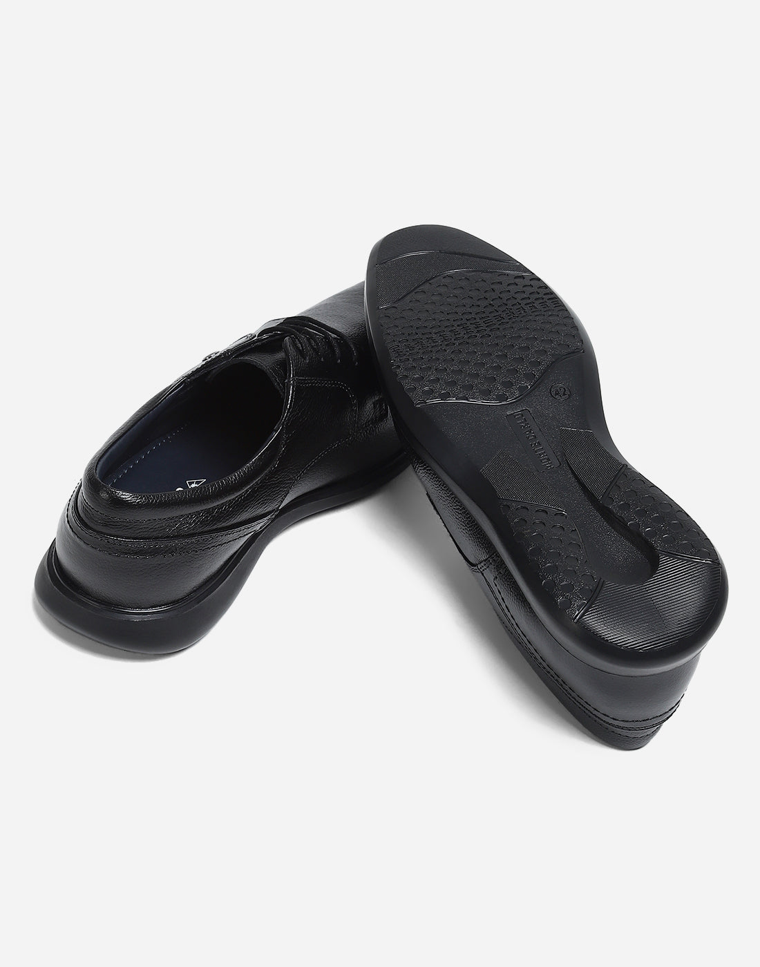 Men Black Lace Up Genuine Leather Formal Derby