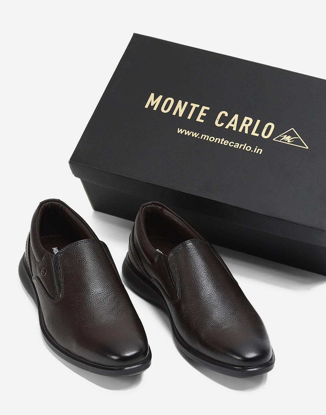 Monte Carlo Brown Formal Slip-On for Men