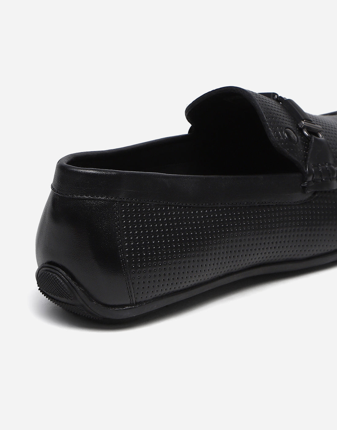 Men Black Slip on Genuine Leather Penny Loafers