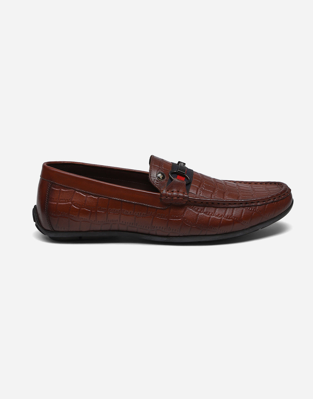 Men Tan Slip on Genuine Leather Loafers