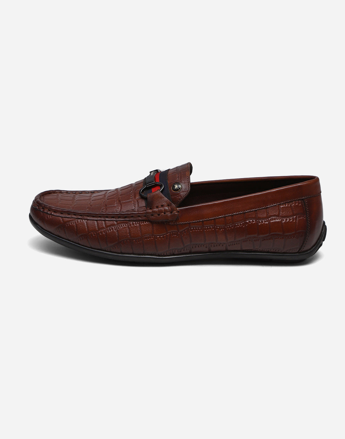 Men Tan Slip on Genuine Leather Loafers