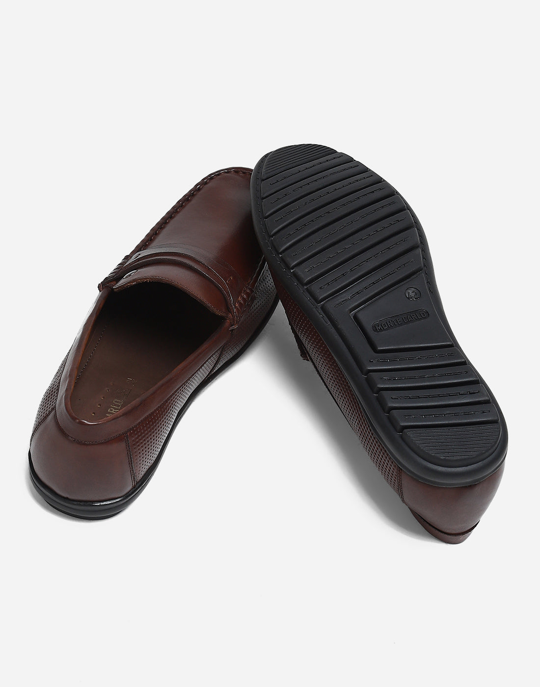 Men Brown Slip on Genuine Leather Loafers