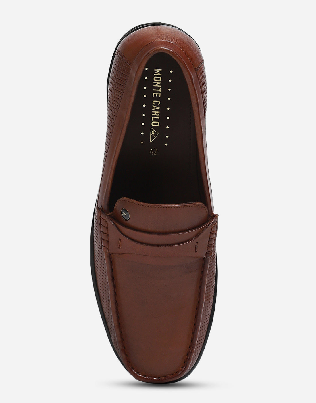 Men Tan Slip on Genuine Leather Loafers
