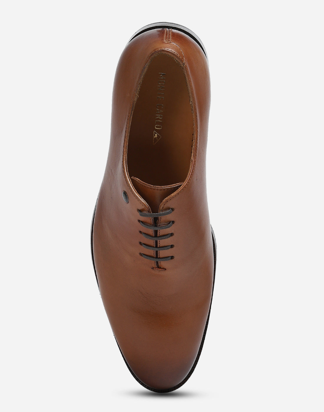 Men Tan Lace Up Genuine Leather Formal Oxfords