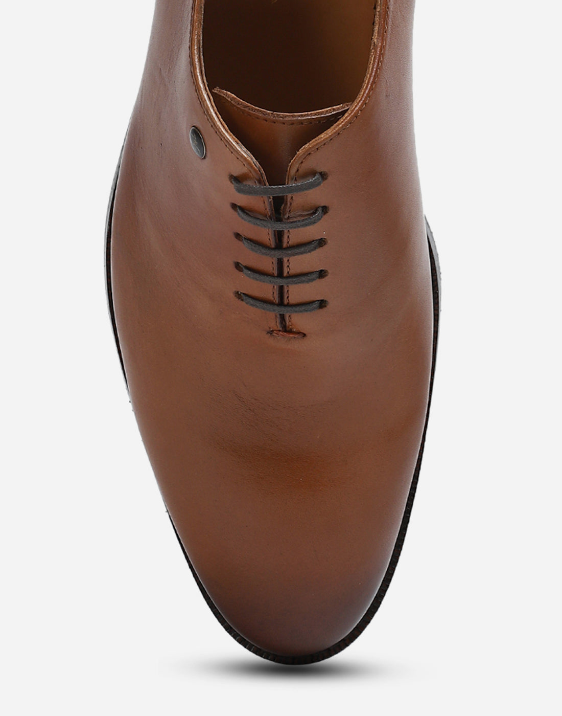 Men Tan Lace Up Genuine Leather Formal Oxfords