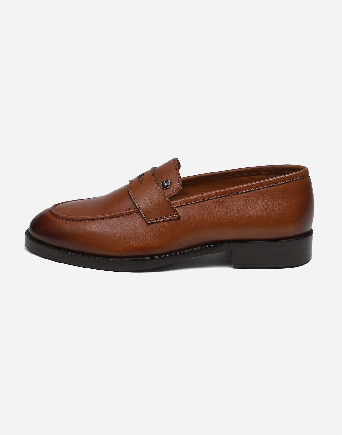 Men Tan Slip on Genuine Leather Loafers