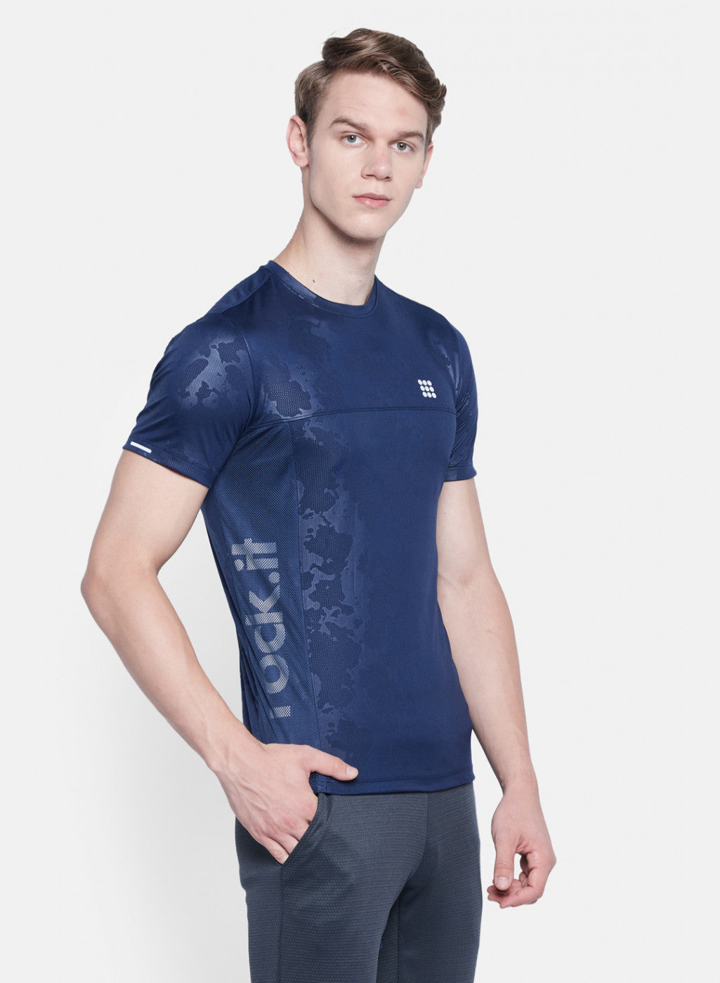 Rock.it Men Navy Blue Printed T-Shirt