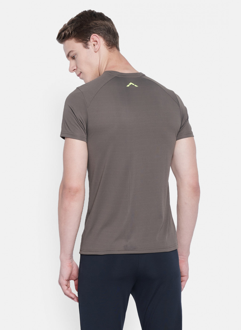 Rock.it Men Brown Plain T-Shirt