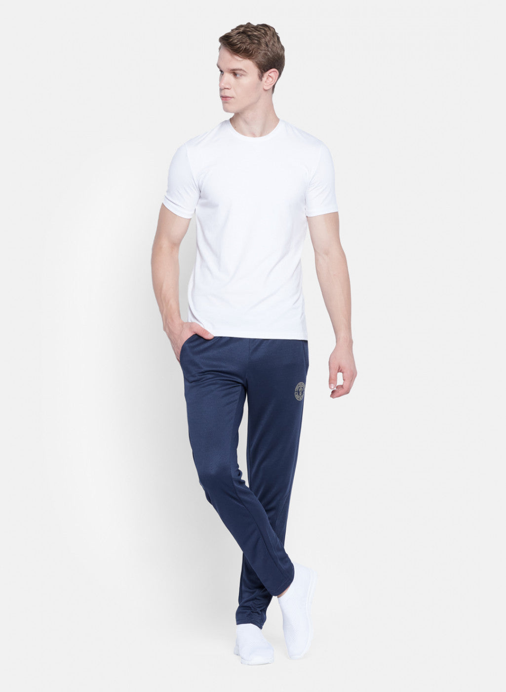 Rock.it Men Navy Blue Self Design Lower