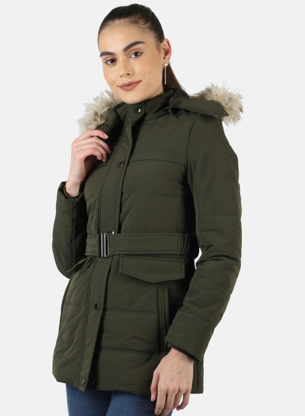 Women Green Solid Jacket