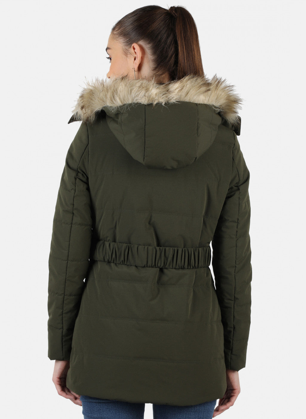 Women Green Solid Jacket