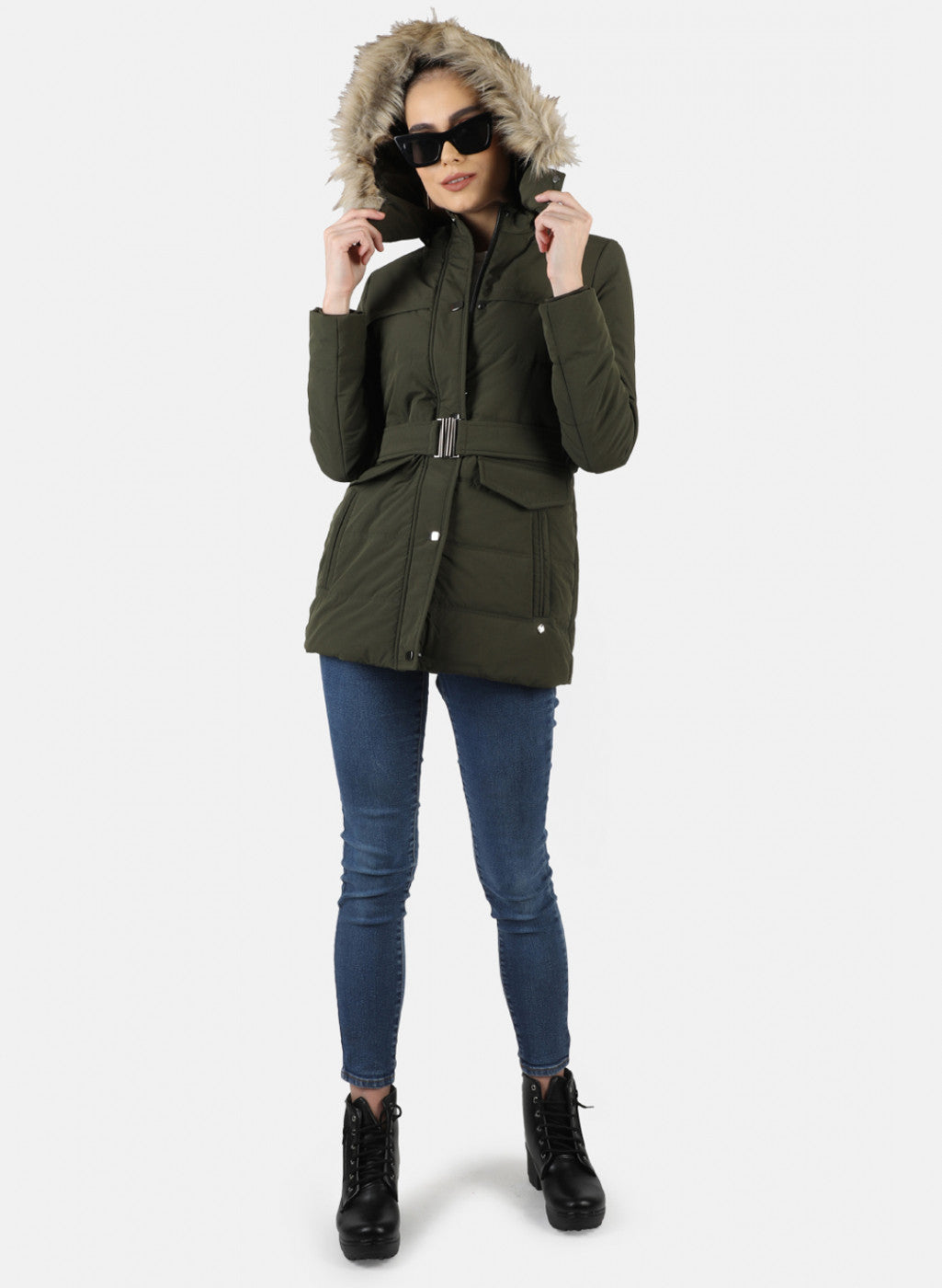 Women Green Solid Jacket