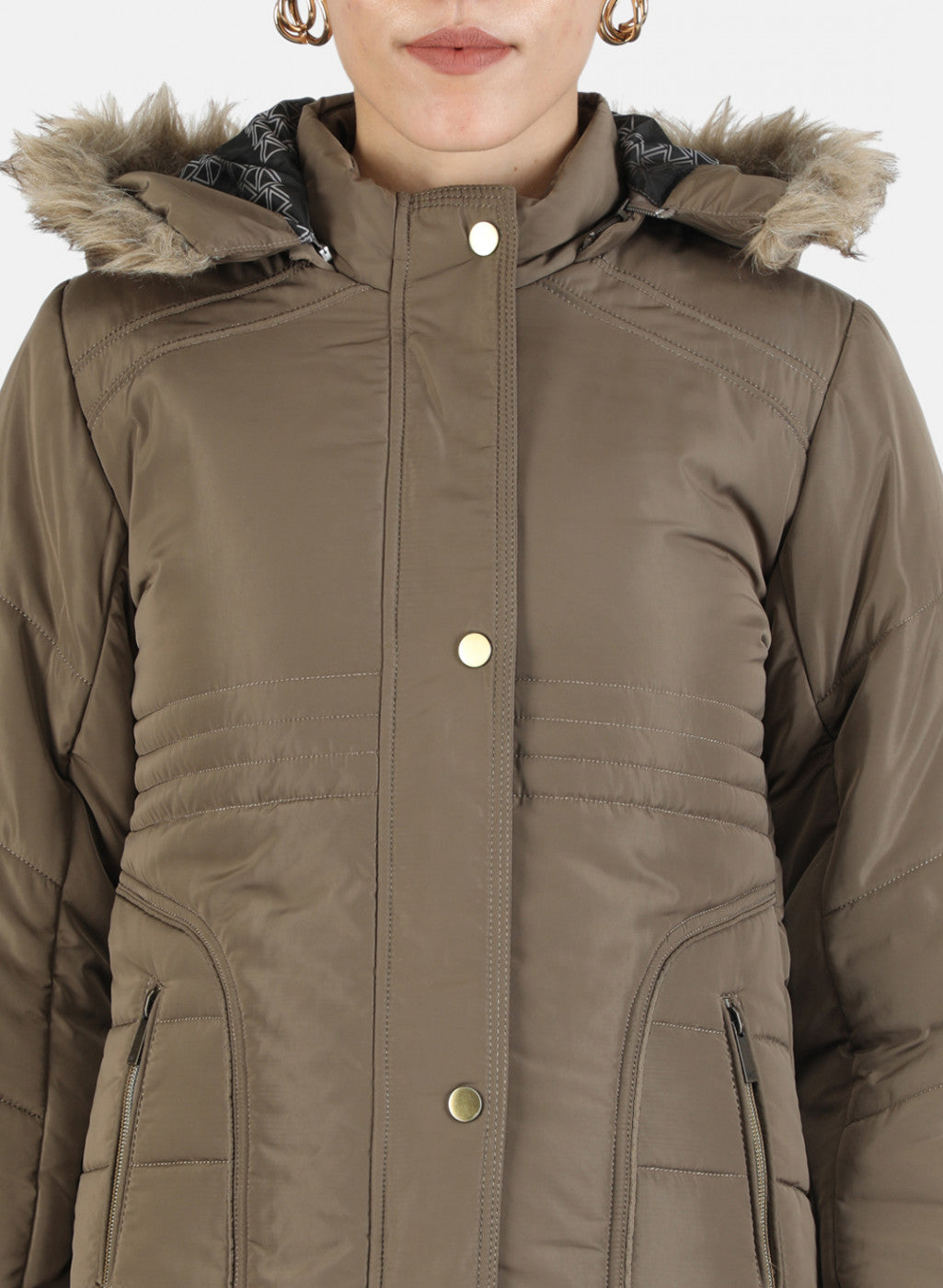 Women Brown Solid Jacket