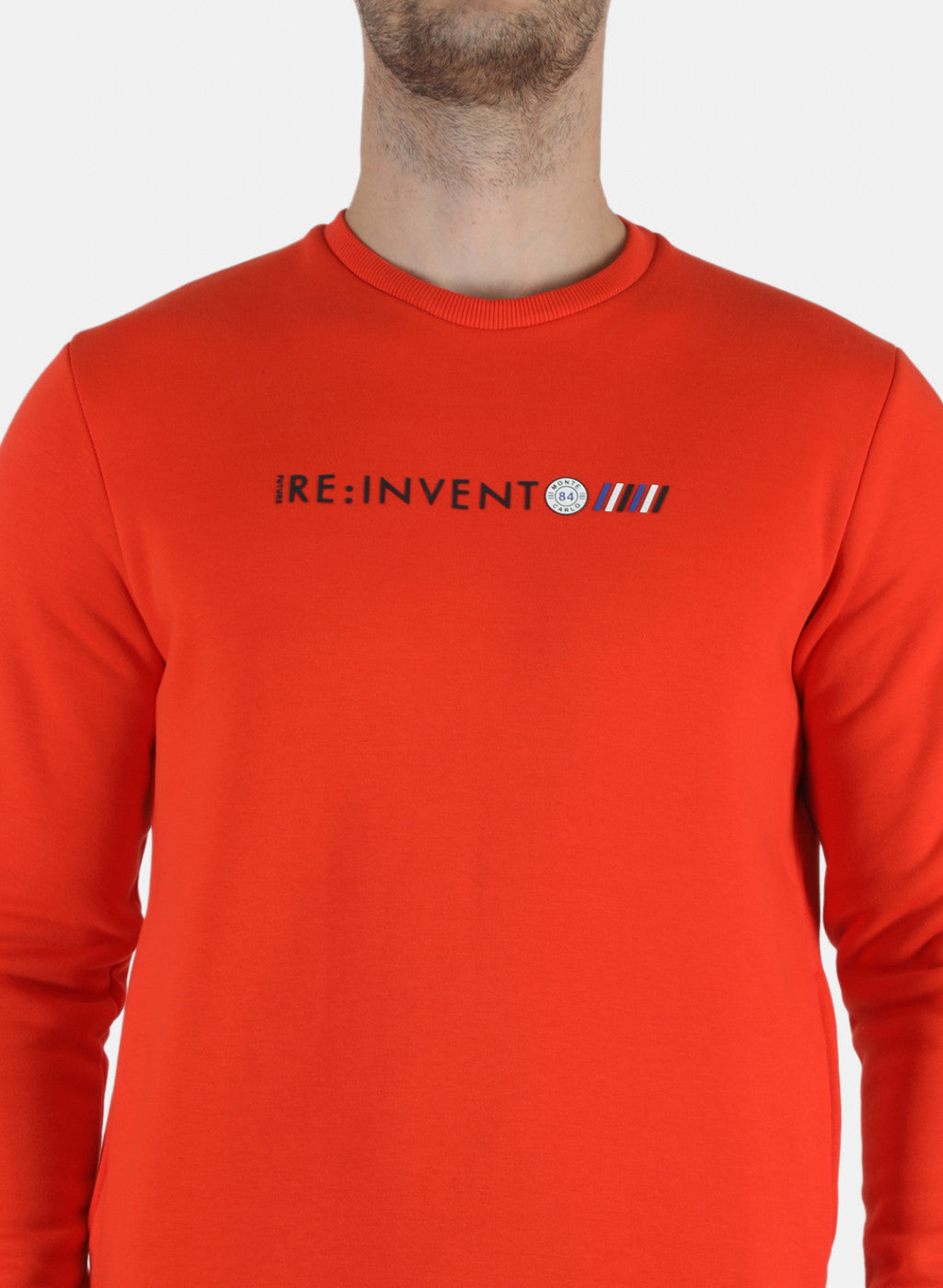 Men Orange Solid T-Shirt