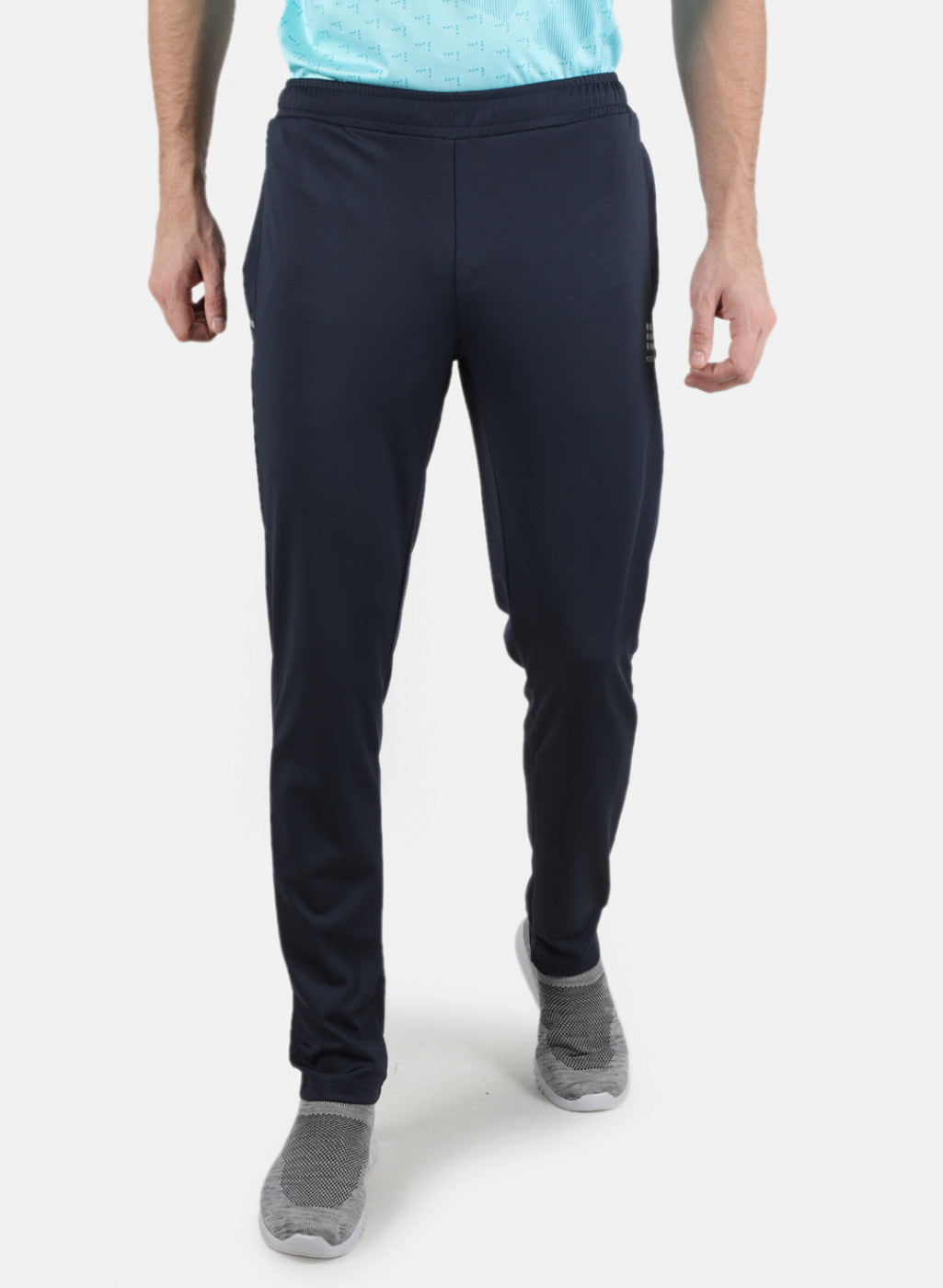 Rock.it Men Navy Blue Plain Track Pant
