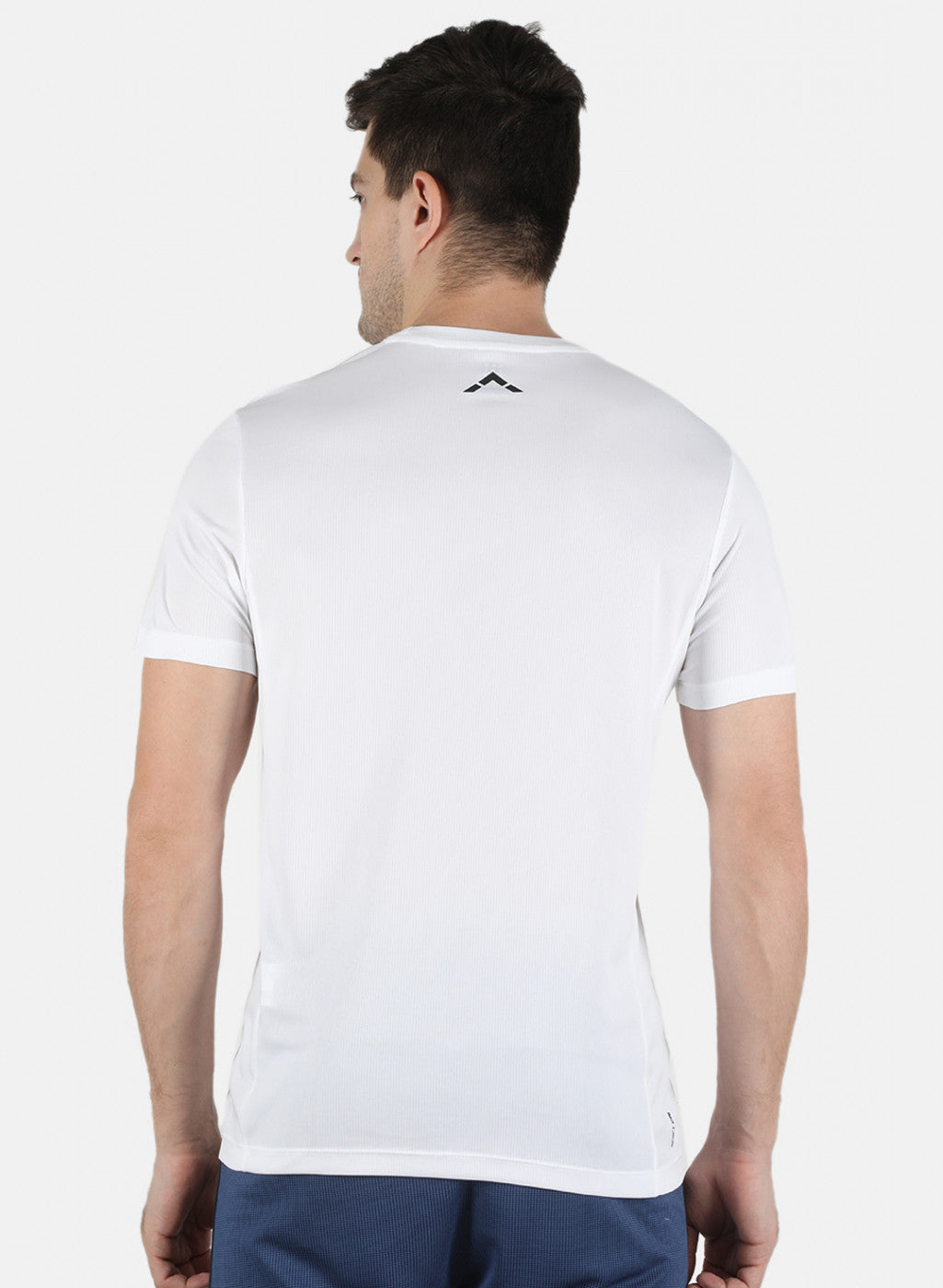 Rock.it Men White Self Design Round Neck T-Shirt