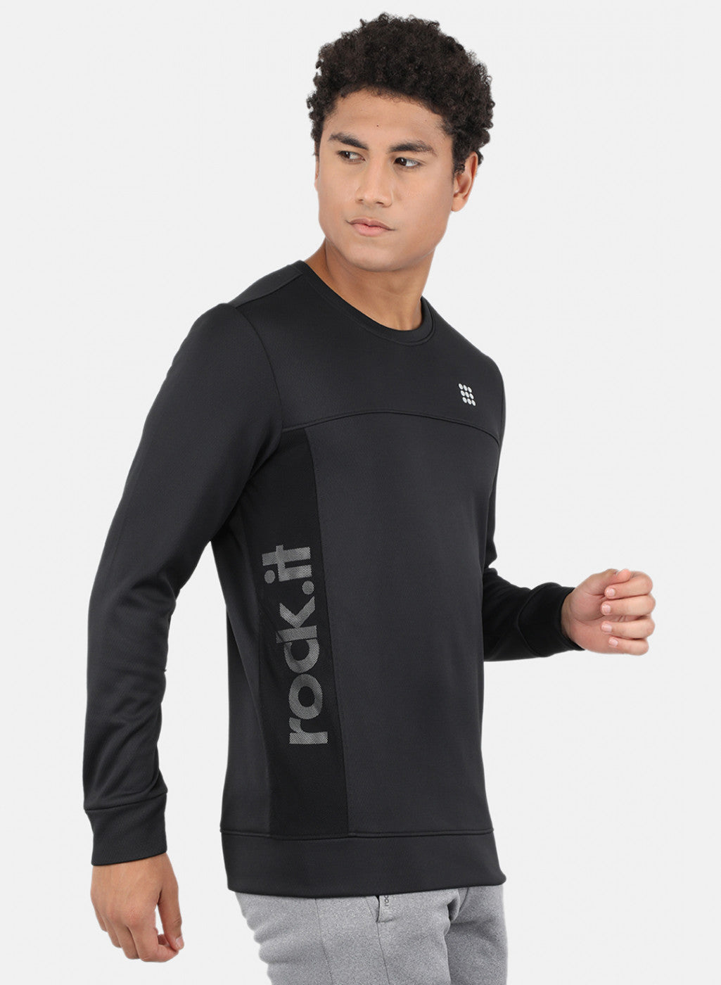 Rock.it Men Black Printed Sweatshirt