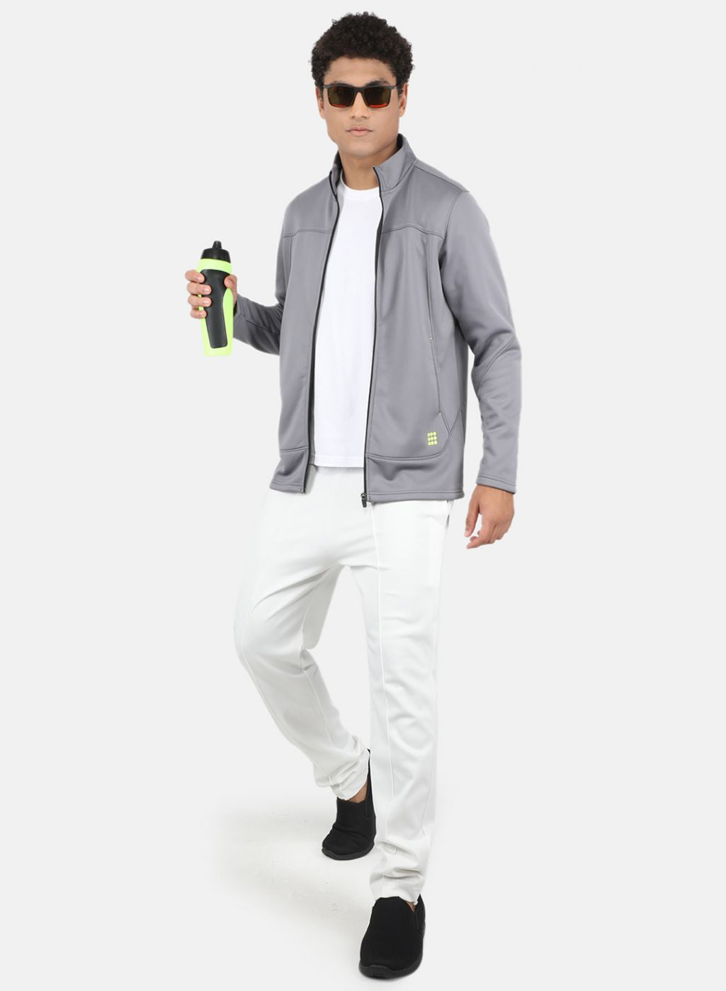 Rock.it Men Grey Solid Sweatshirt