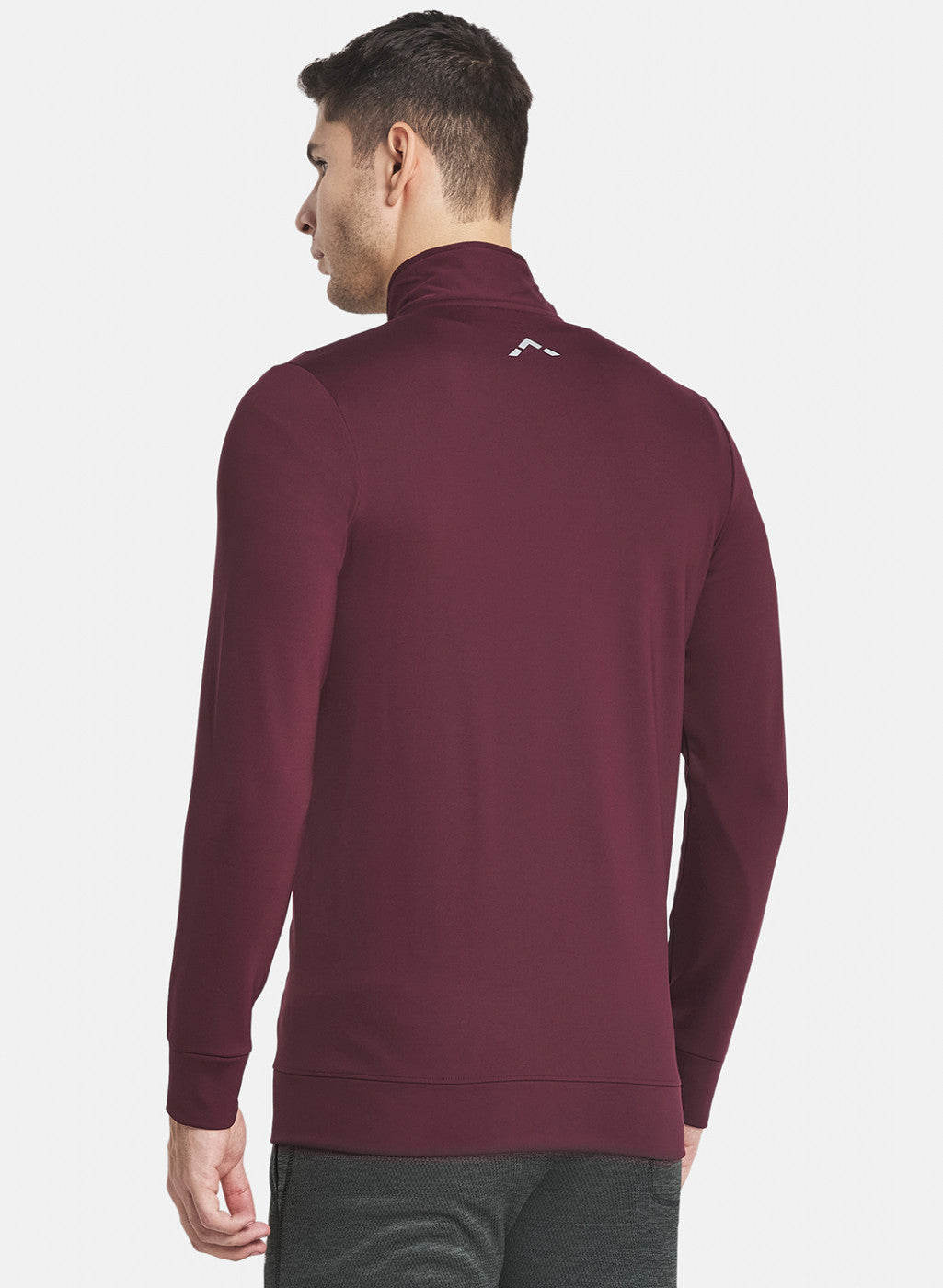 Rock.it Men Maroon Solid Sweatshirt